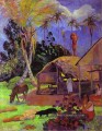 schwarzer Schweine Beitrag Impressionismus Primitivismus Paul Gauguin